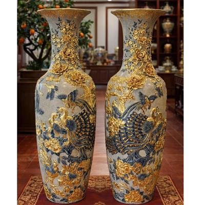 Lọ lục binh đắp nôi cao cấp Bát Tràng đề tài Phú Quý Mãn Đường