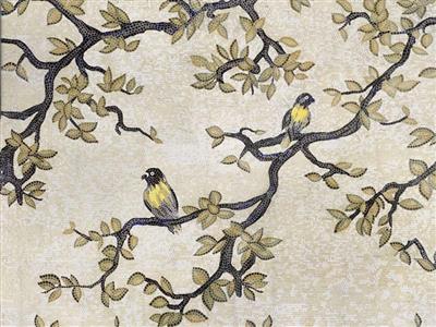 Tranh sứ ghép cảnh đôi chim độc đáo của Bát Tràng